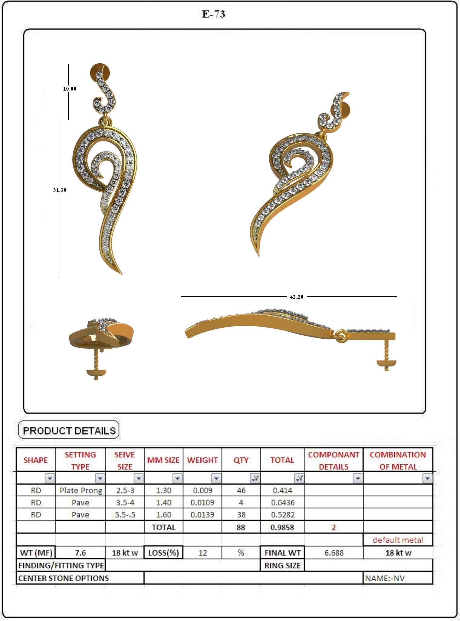 EARRING LOAT 100 DESIGN 3D print model_71