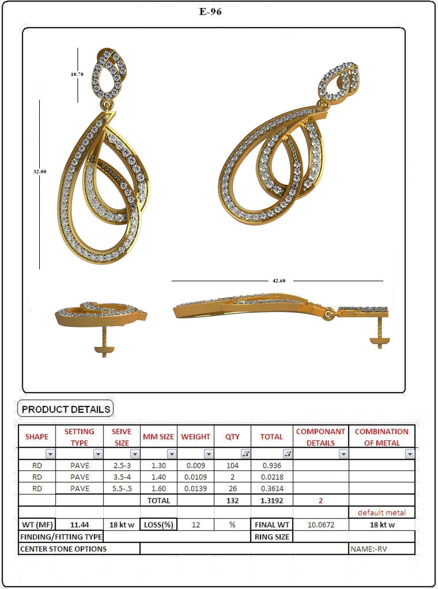 EARRING LOAT 100 DESIGN 3D print model_96