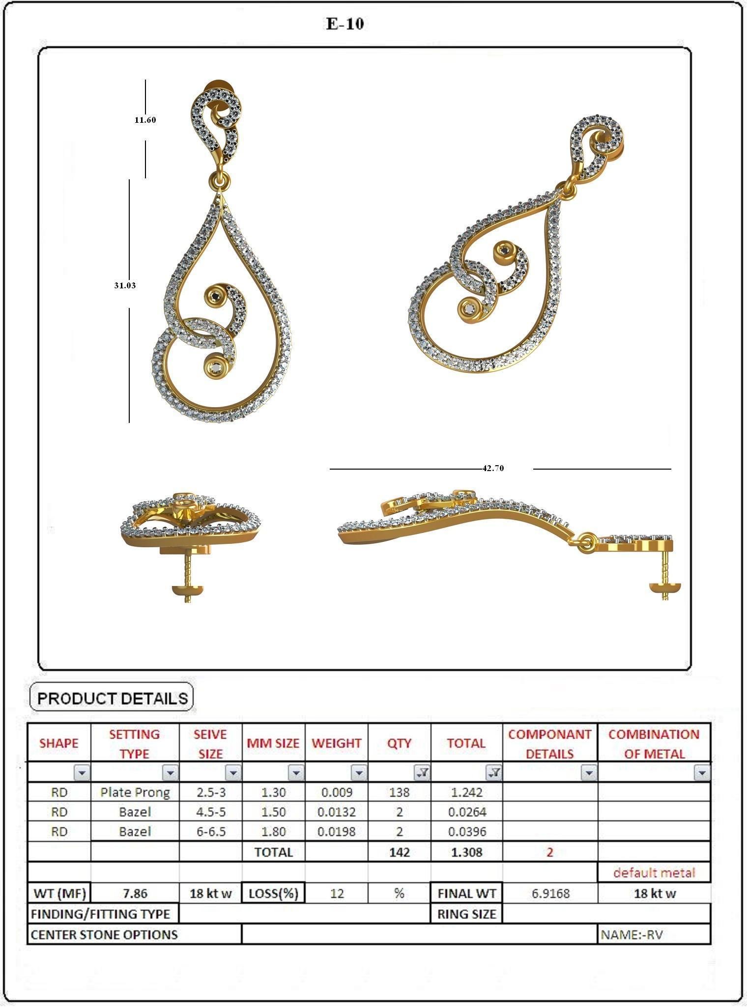 EARRING LOAT 100 DESIGN 3D print model_1
