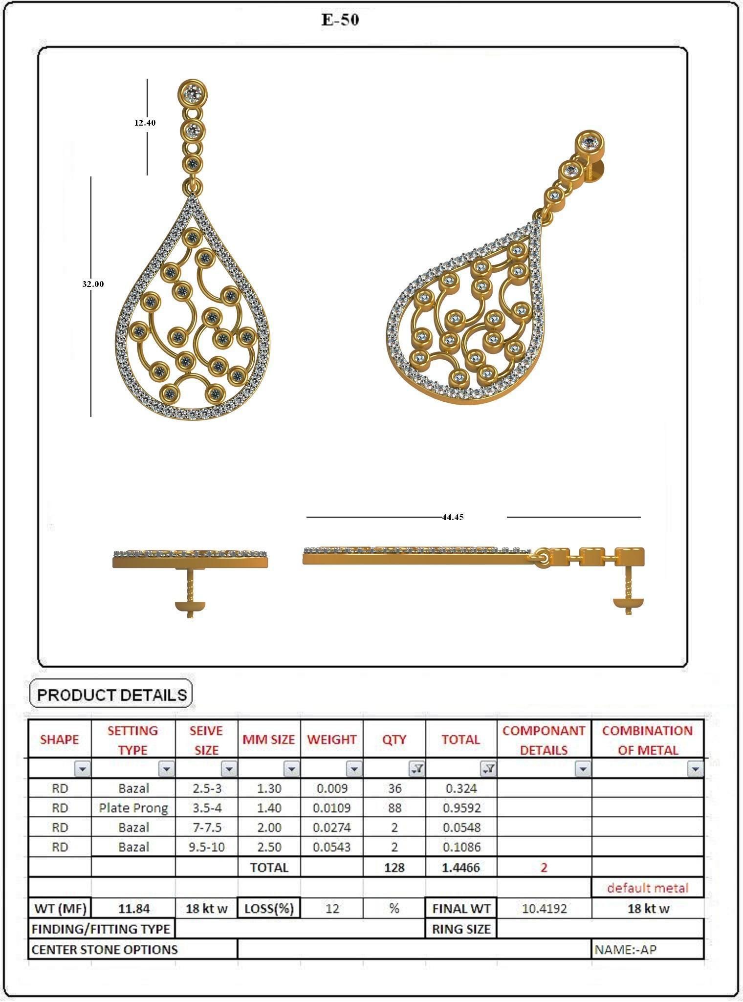 EARRING LOAT 100 DESIGN 3D print model_46