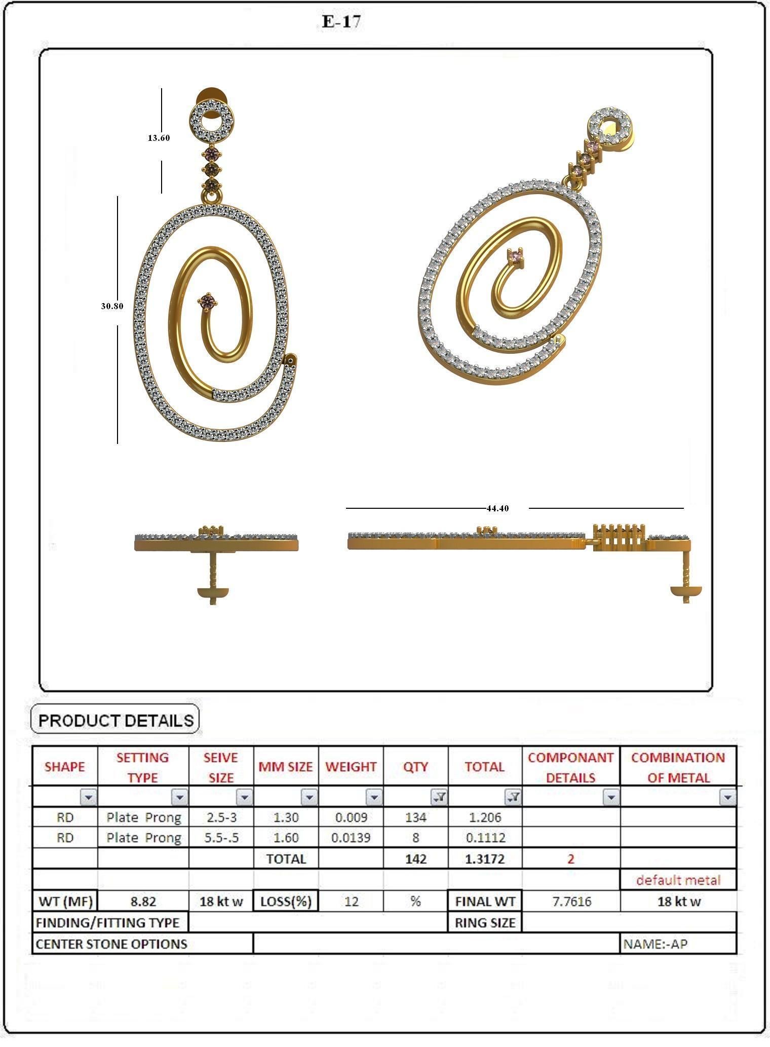 EARRING LOAT 100 DESIGN 3D print model_9