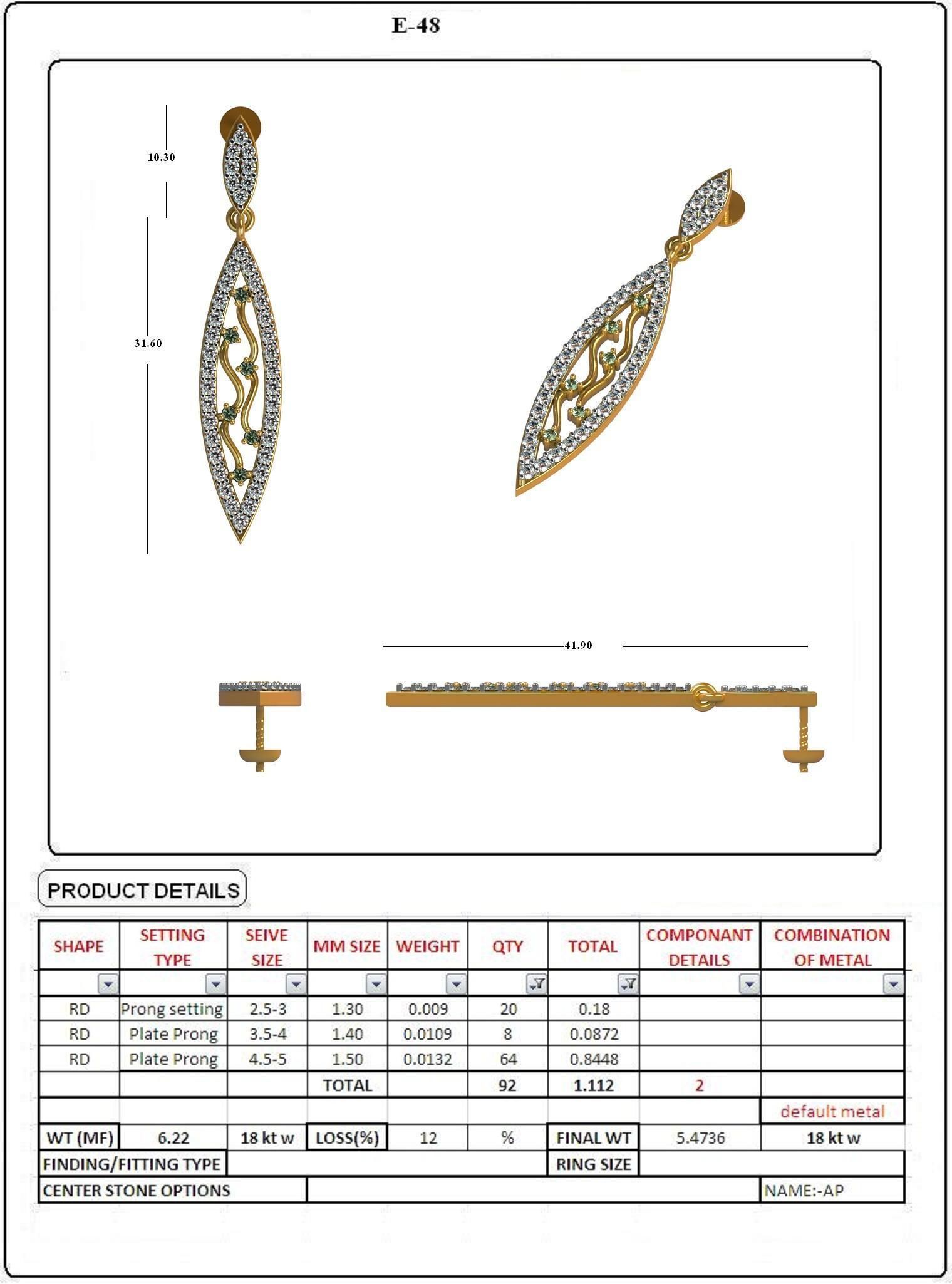 EARRING LOAT 100 DESIGN 3D print model_43