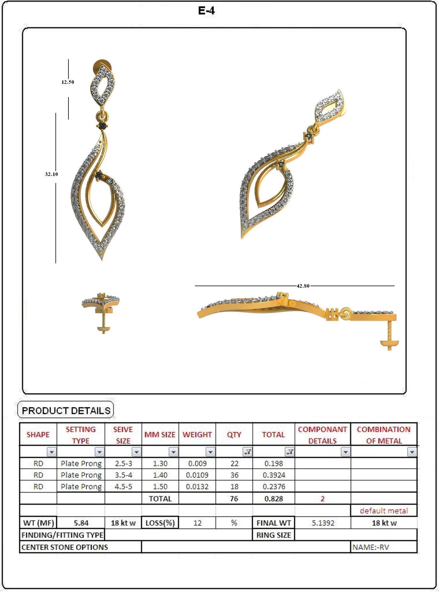 EARRING LOAT 100 DESIGN 3D print model_34