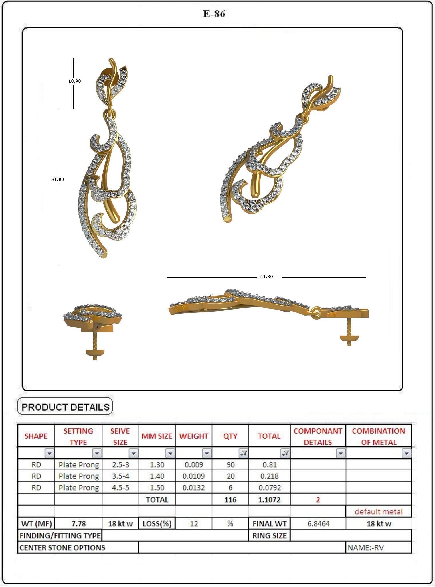 EARRING LOAT 100 DESIGN 3D print model_85