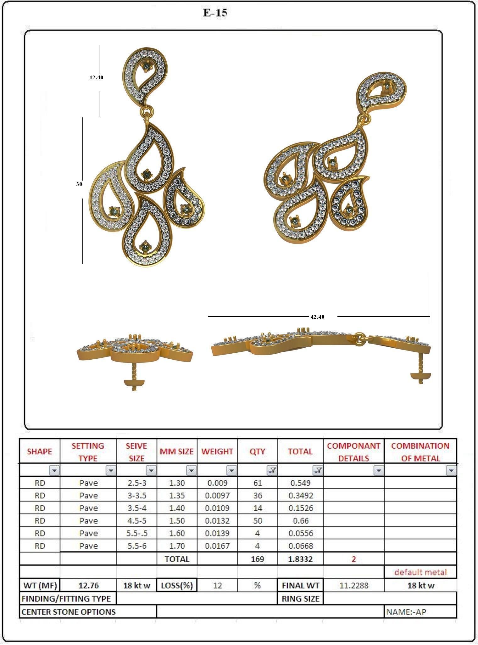 EARRING LOAT 100 DESIGN 3D print model_7