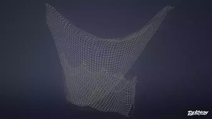 SEASIDE DOCKS - Fishing Nets 01 - LOW POLY Low-poly 3D model