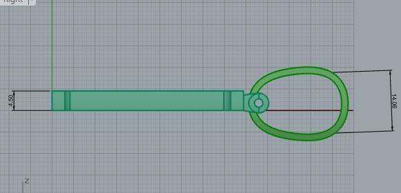 M Letter Pendant 3849 3D print model_6