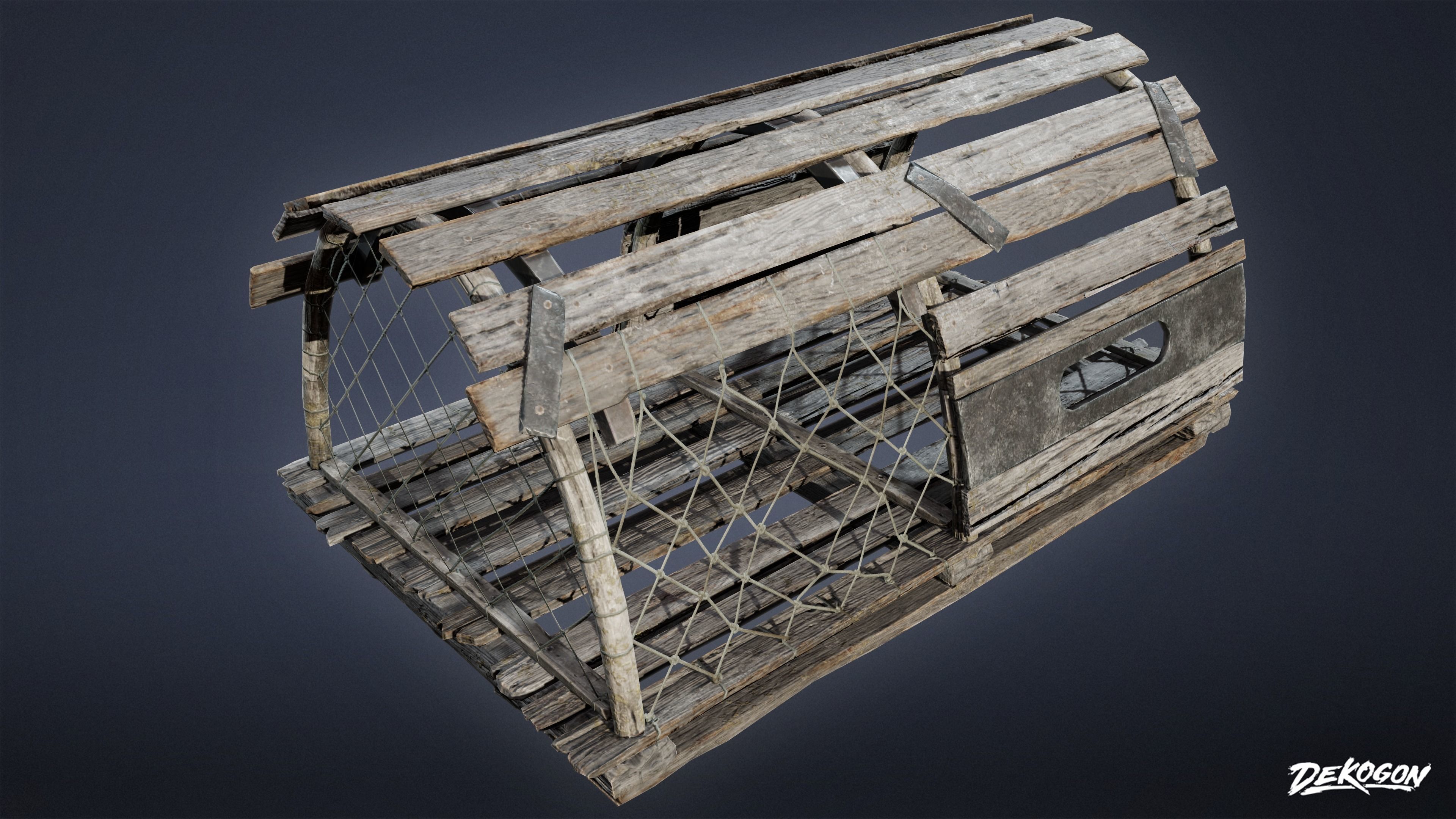 SEASIDE DOCKS - Crab Cages 01 - NANITE AND LOW POLY Low-poly 3D model_7