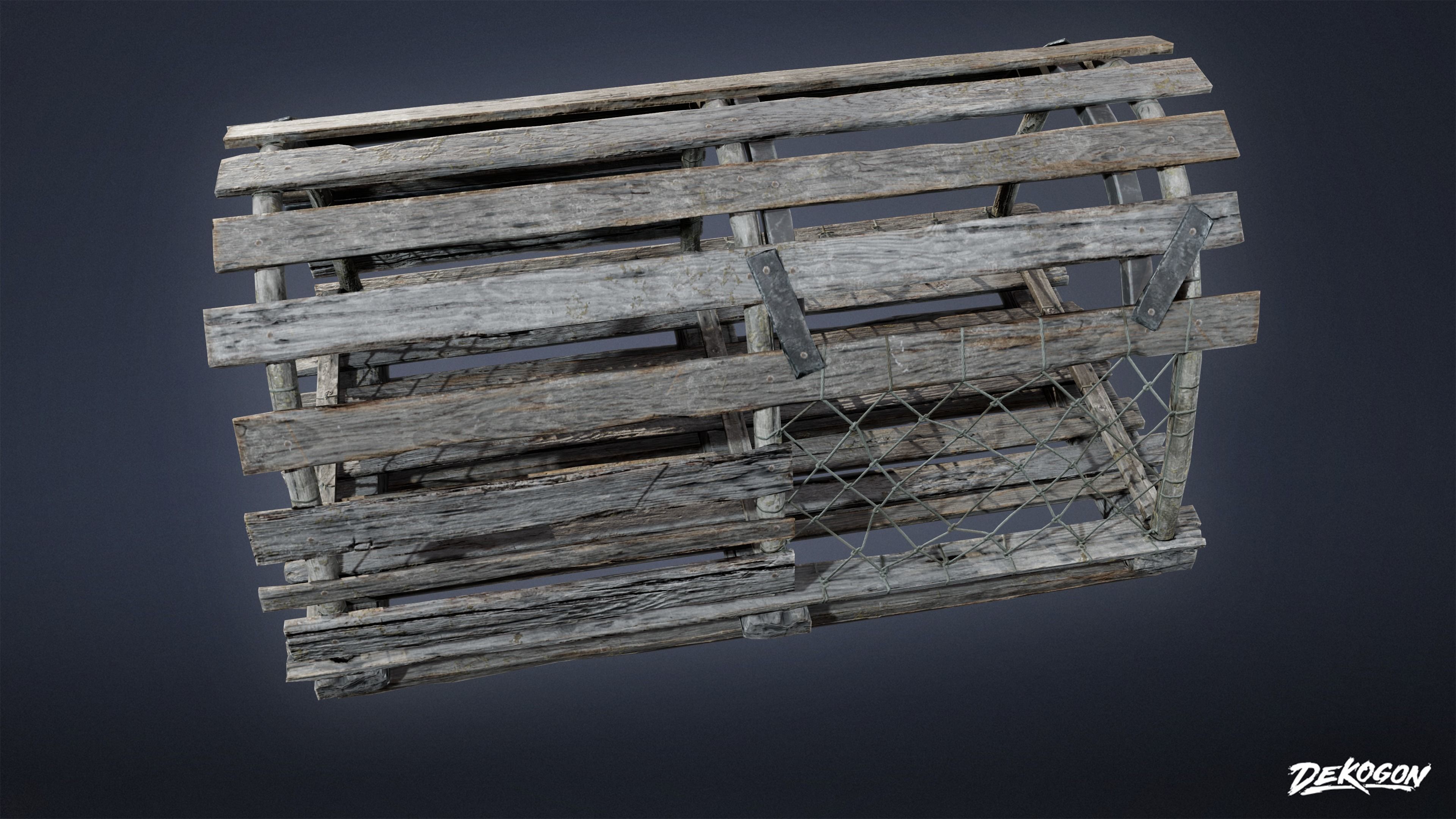 SEASIDE DOCKS - Crab Cages 01 - NANITE AND LOW POLY Low-poly 3D model_6