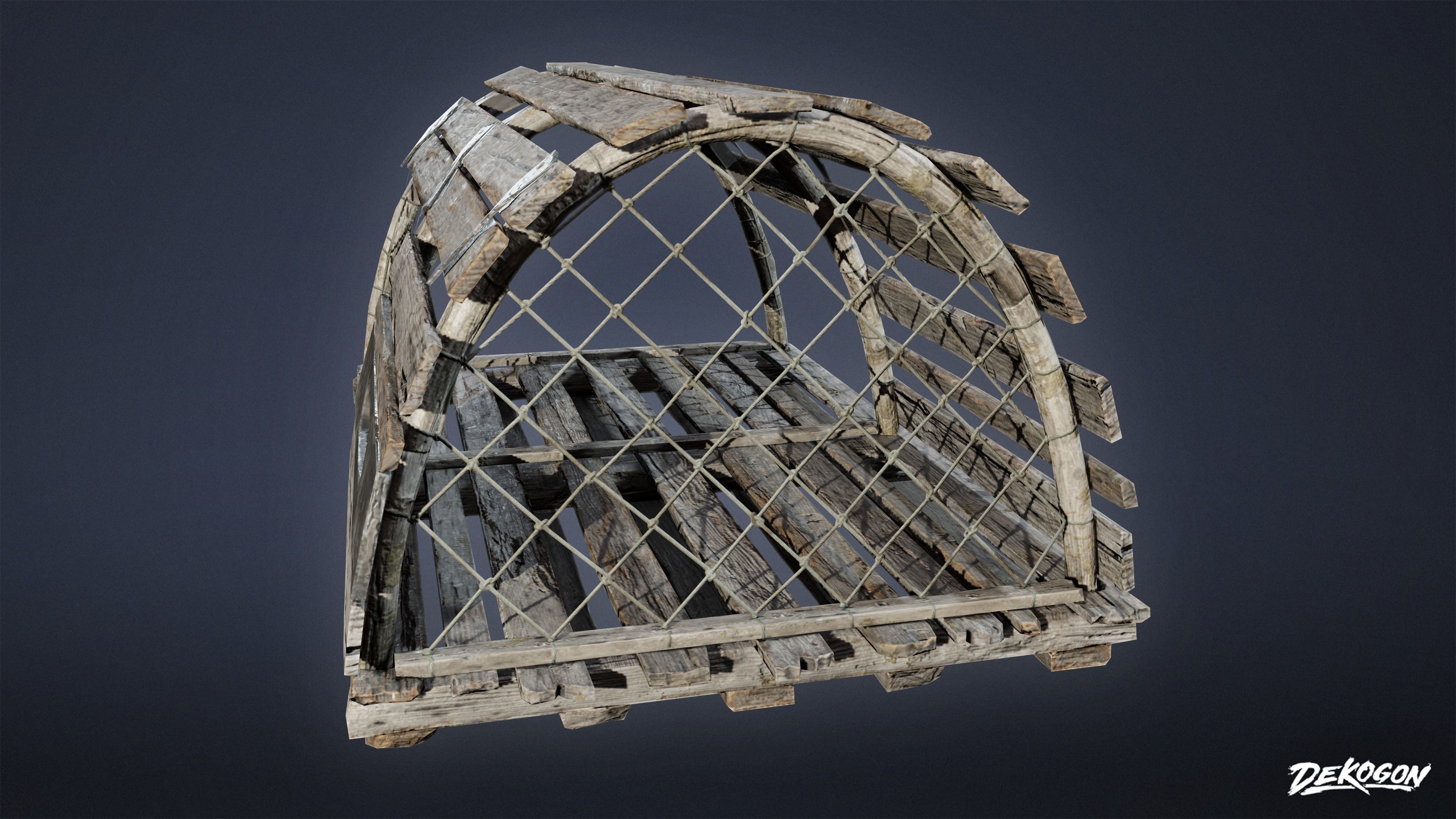 SEASIDE DOCKS - Crab Cages 01 - NANITE AND LOW POLY Low-poly 3D model_4
