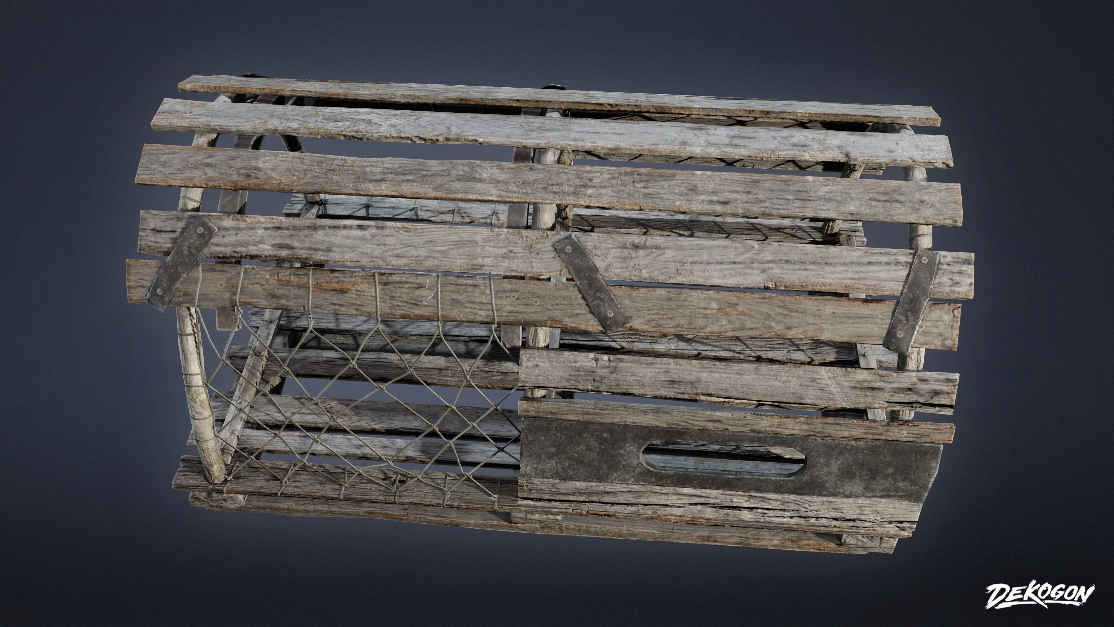 SEASIDE DOCKS - Crab Cages 01 - NANITE AND LOW POLY Low-poly 3D model_5