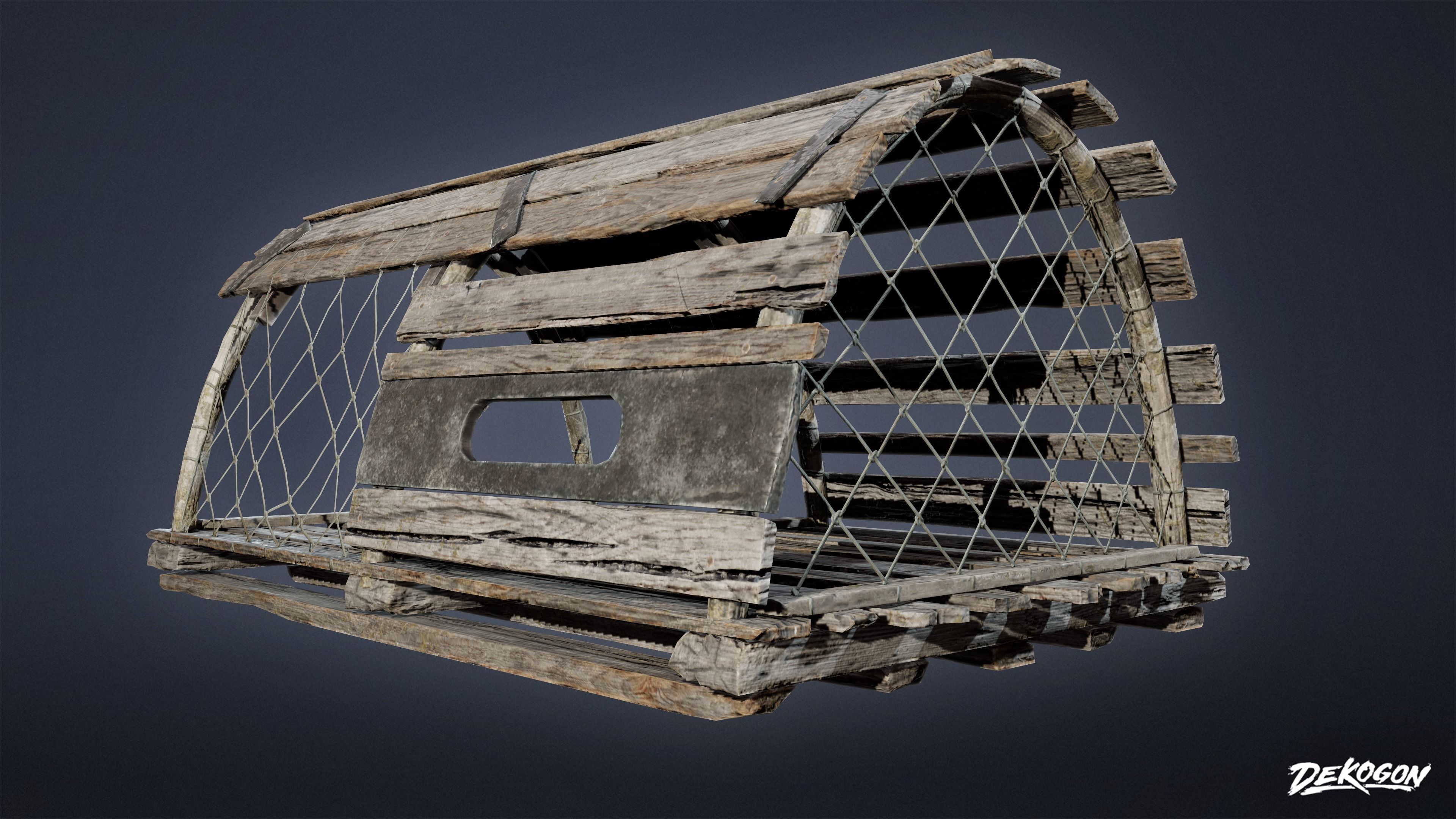 SEASIDE DOCKS - Crab Cages 01 - NANITE AND LOW POLY Low-poly 3D model_3