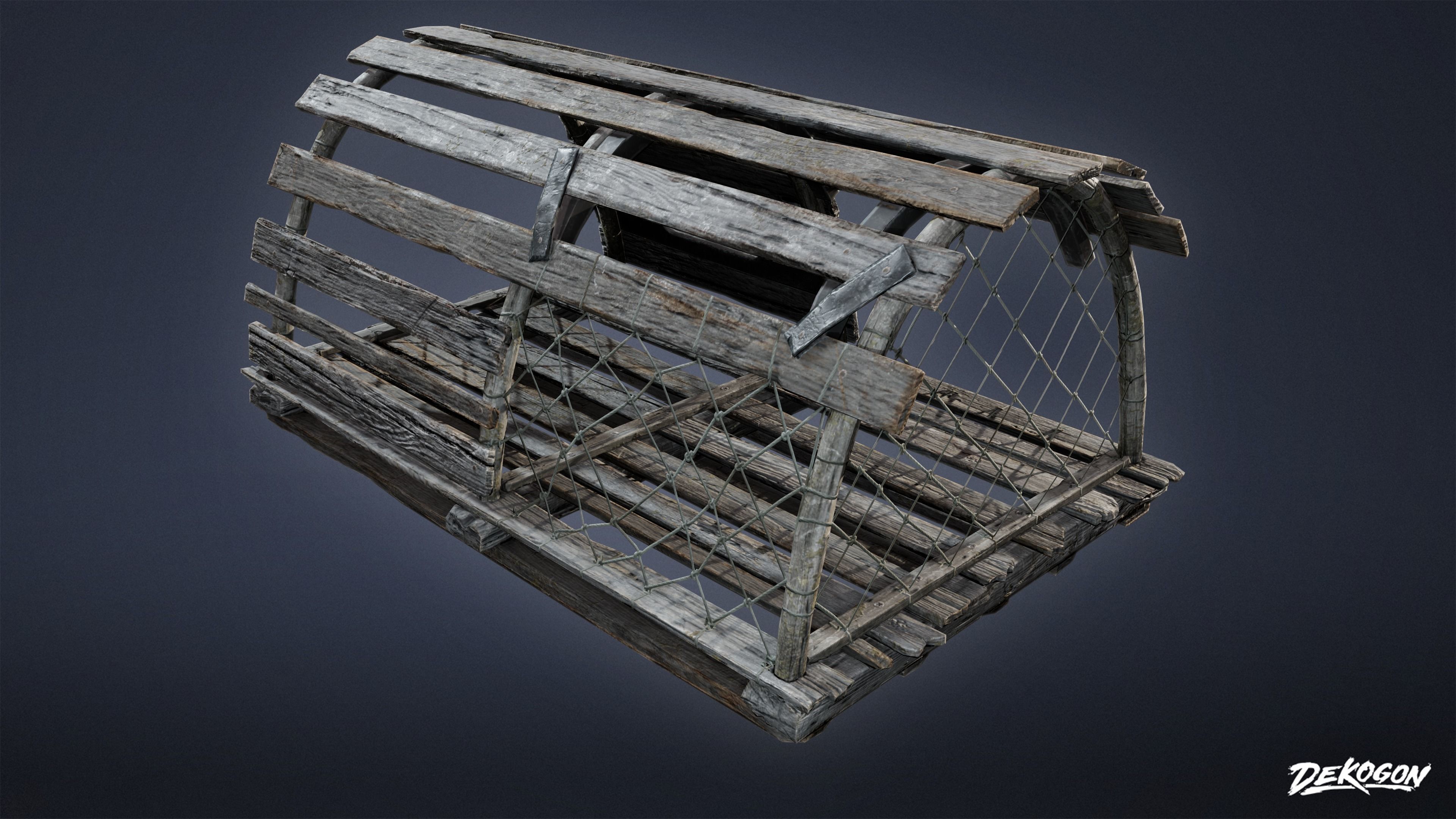 SEASIDE DOCKS - Crab Cages 01 - NANITE AND LOW POLY Low-poly 3D model_2