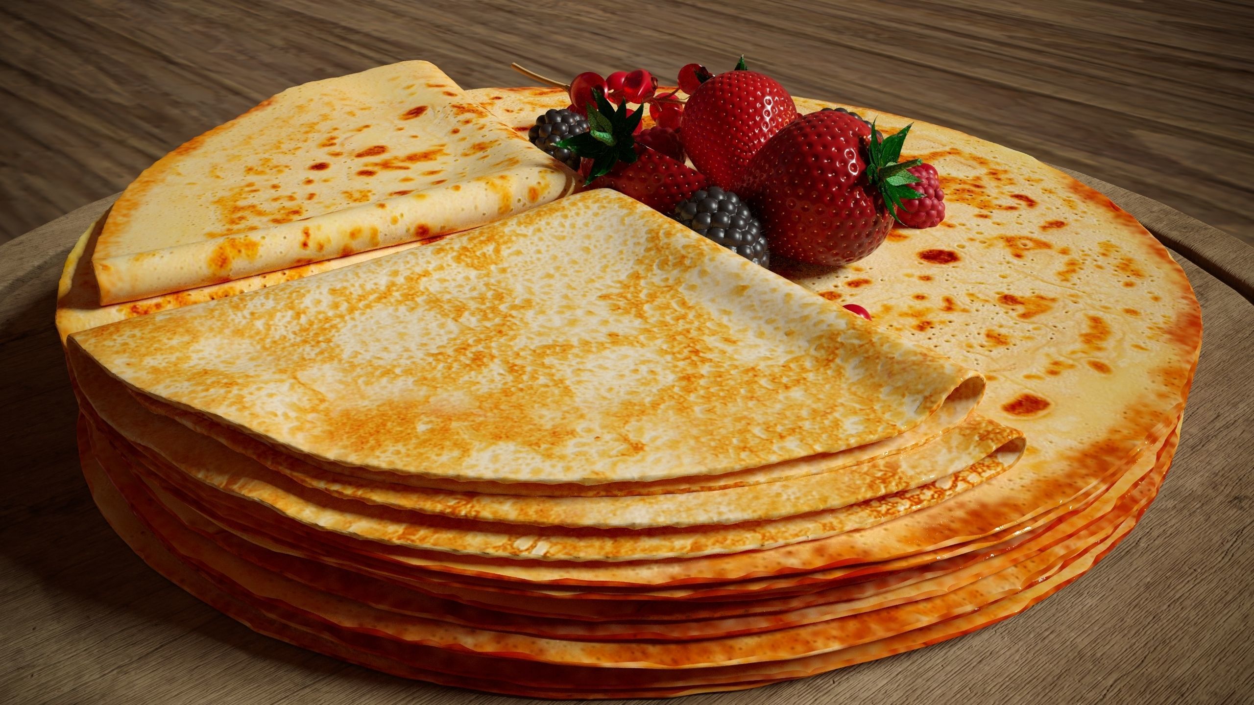 Crepes with berries 3D model_4