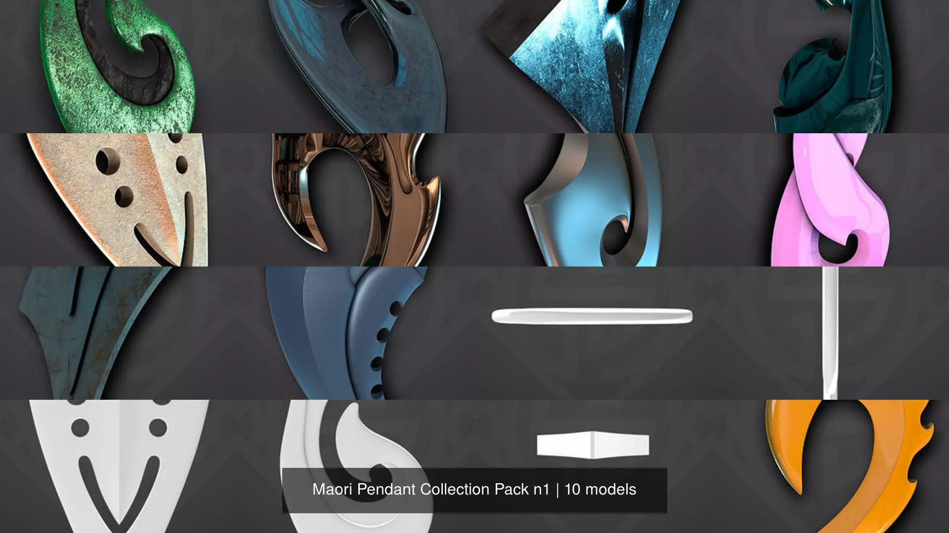 Maori Pendant Collection Pack n1 _0