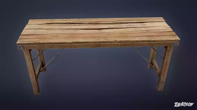 SEASIDE DOCKS - Wooden Table 02 - NANITE AND LOW POLY