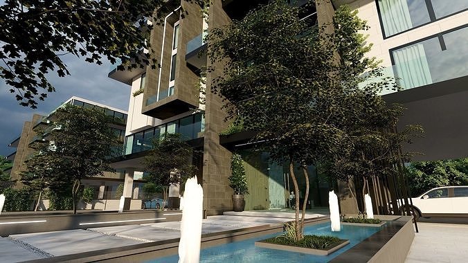 Amari Residence Exterior Design 3D model 5