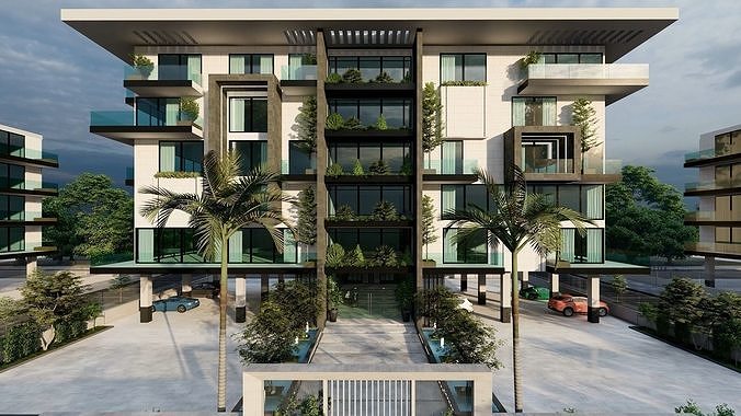 Amari Residence Exterior Design 3D model 7