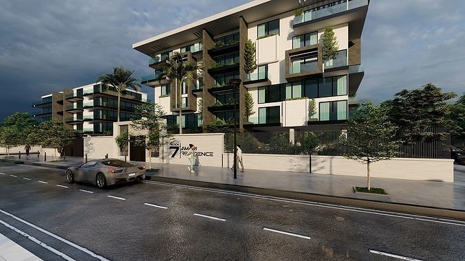 Amari Residence Exterior Design 3D model 2