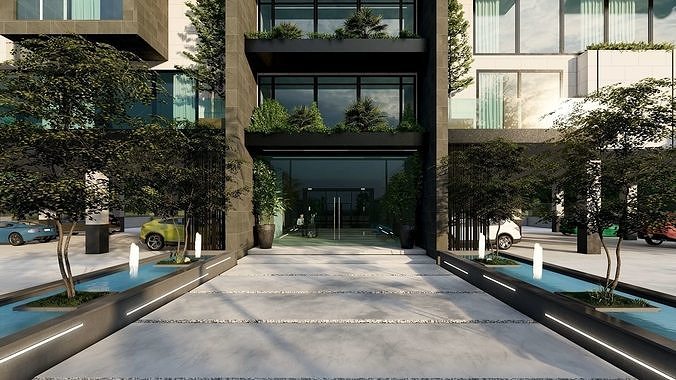 Amari Residence Exterior Design 3D model 4