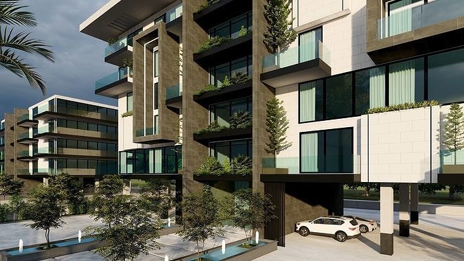 Amari Residence Exterior Design 3D model 6