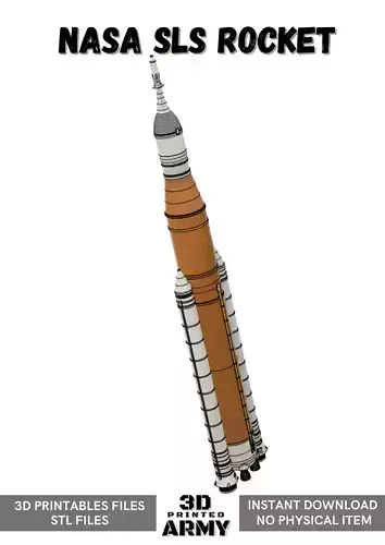 NASA SLS  - STL files of the 3D printed rocket  3D print model