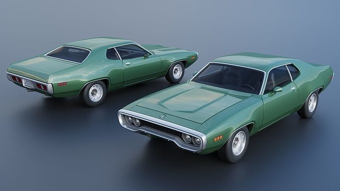 Plymouth Satellite 1971 3D print model 2