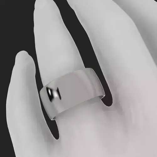  Printable jewelry comfort WEDDING ring 10mm STL 7 US sizes