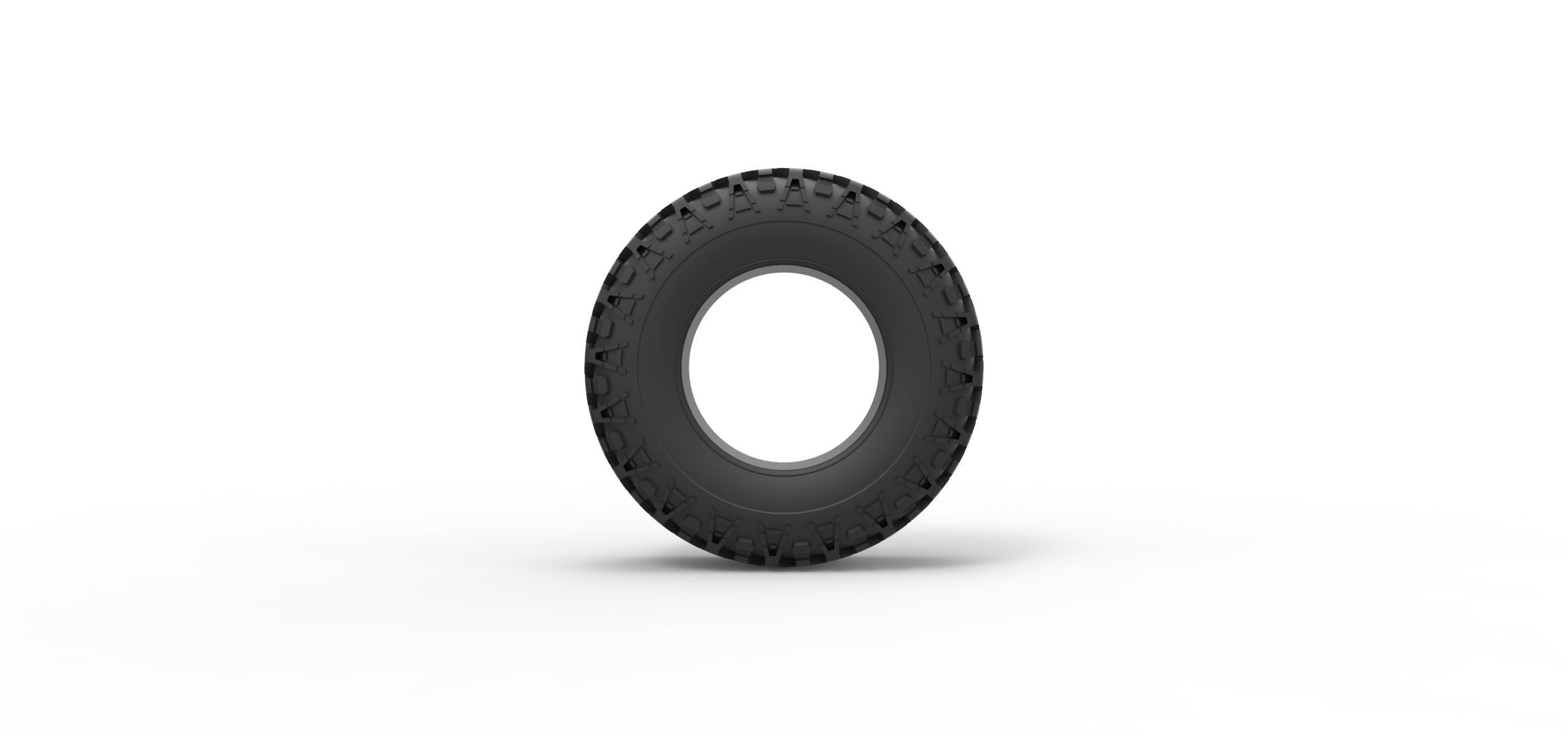 Offroad tire 125 Scale 1 to 25 3D print model_4