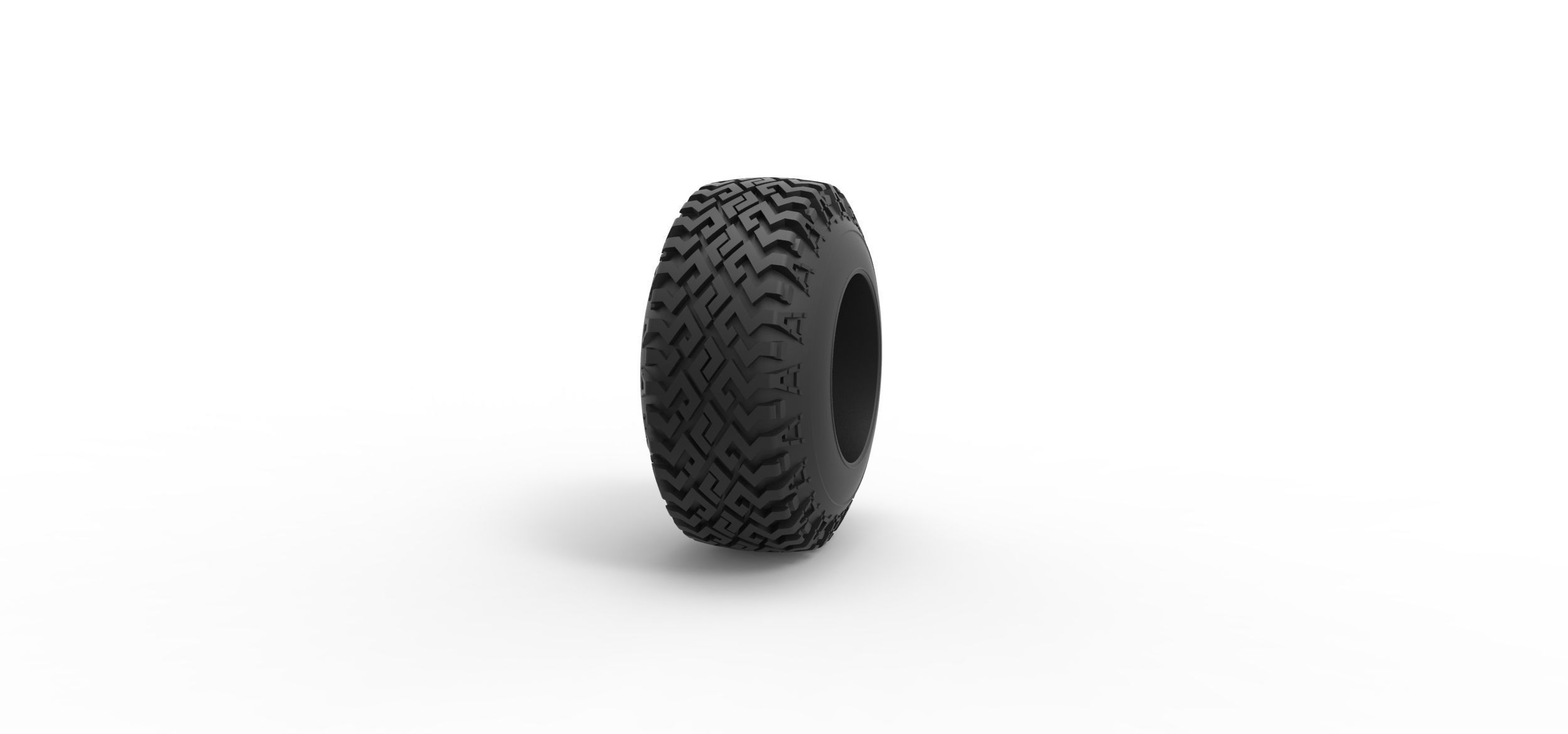 Offroad tire 126 Scale 1 to 25 3D print model_2