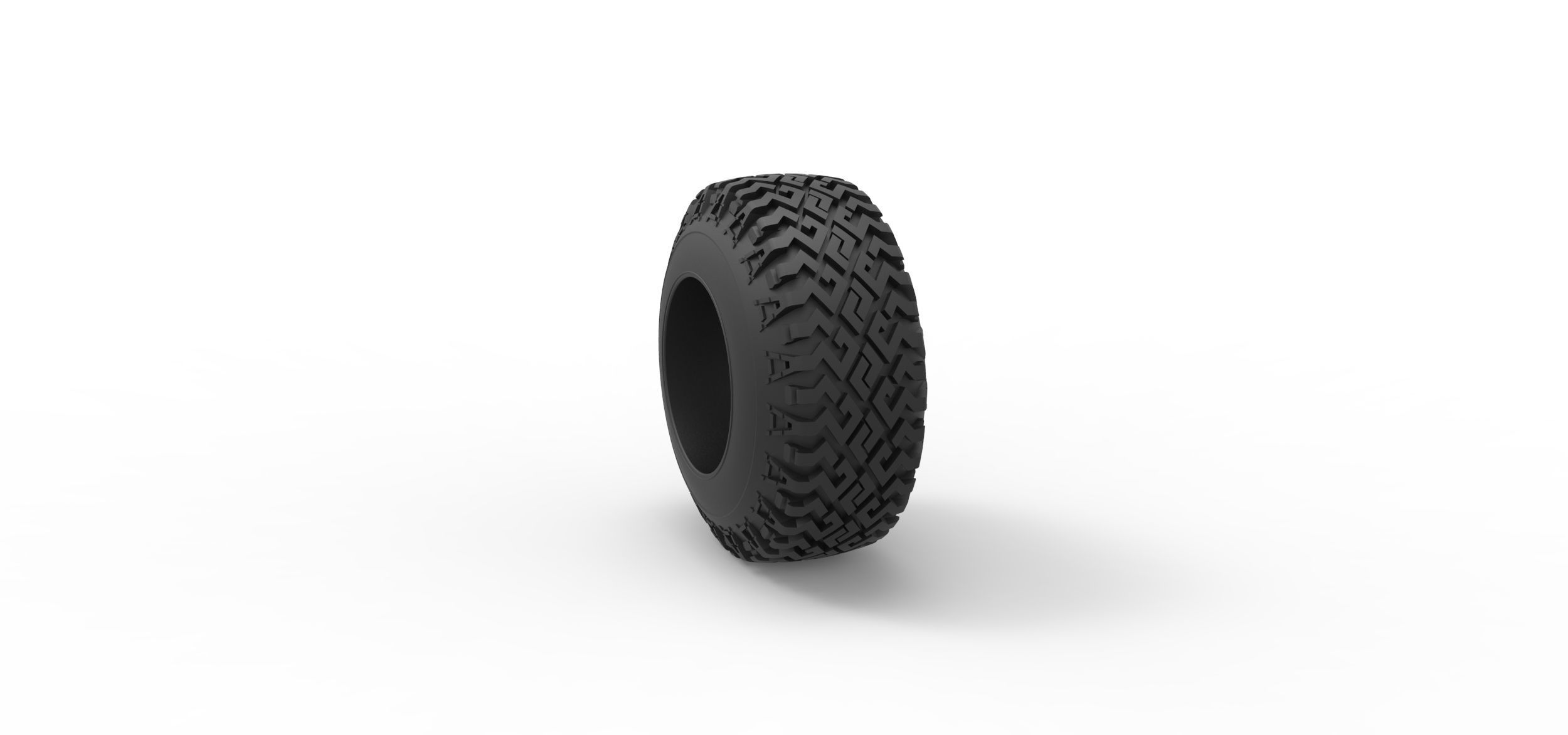 Offroad tire 126 Scale 1 to 25 3D print model_7