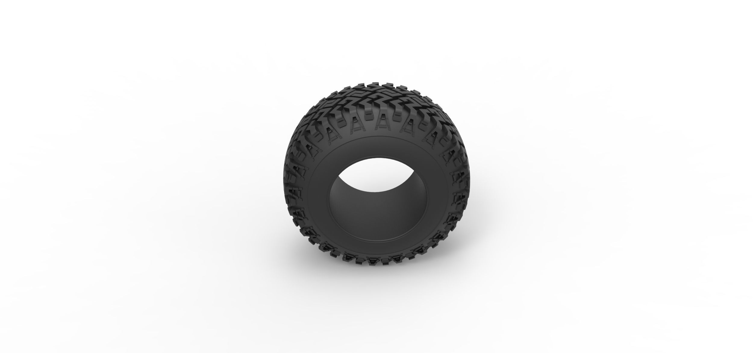 Offroad tire 126 Scale 1 to 25 3D print model_5