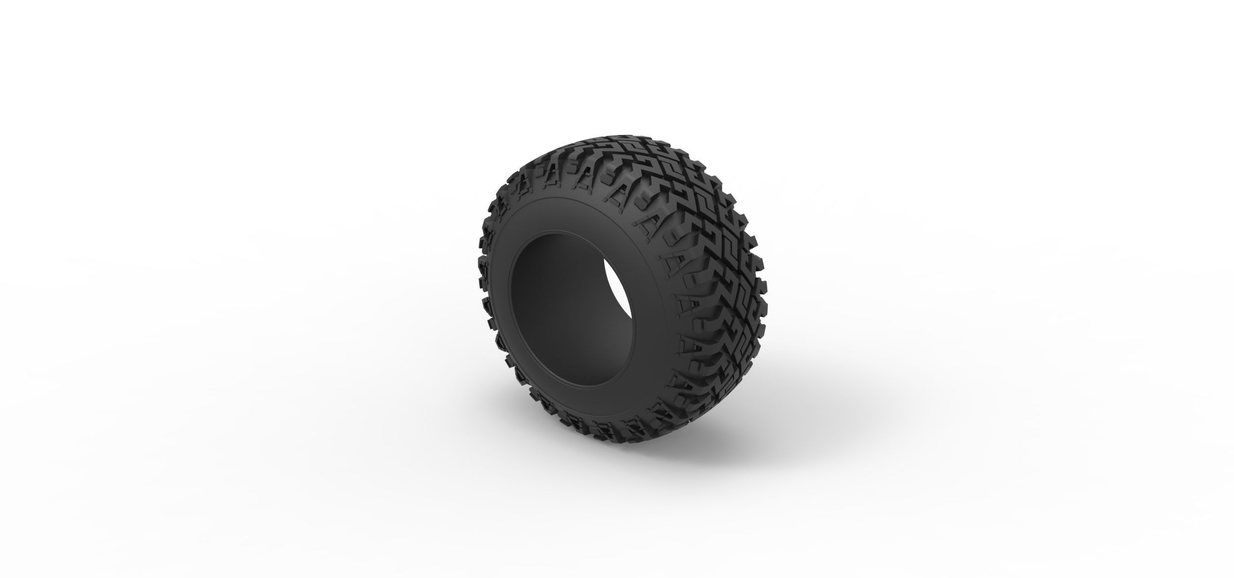Offroad tire 126 Scale 1 to 25 3D print model_6