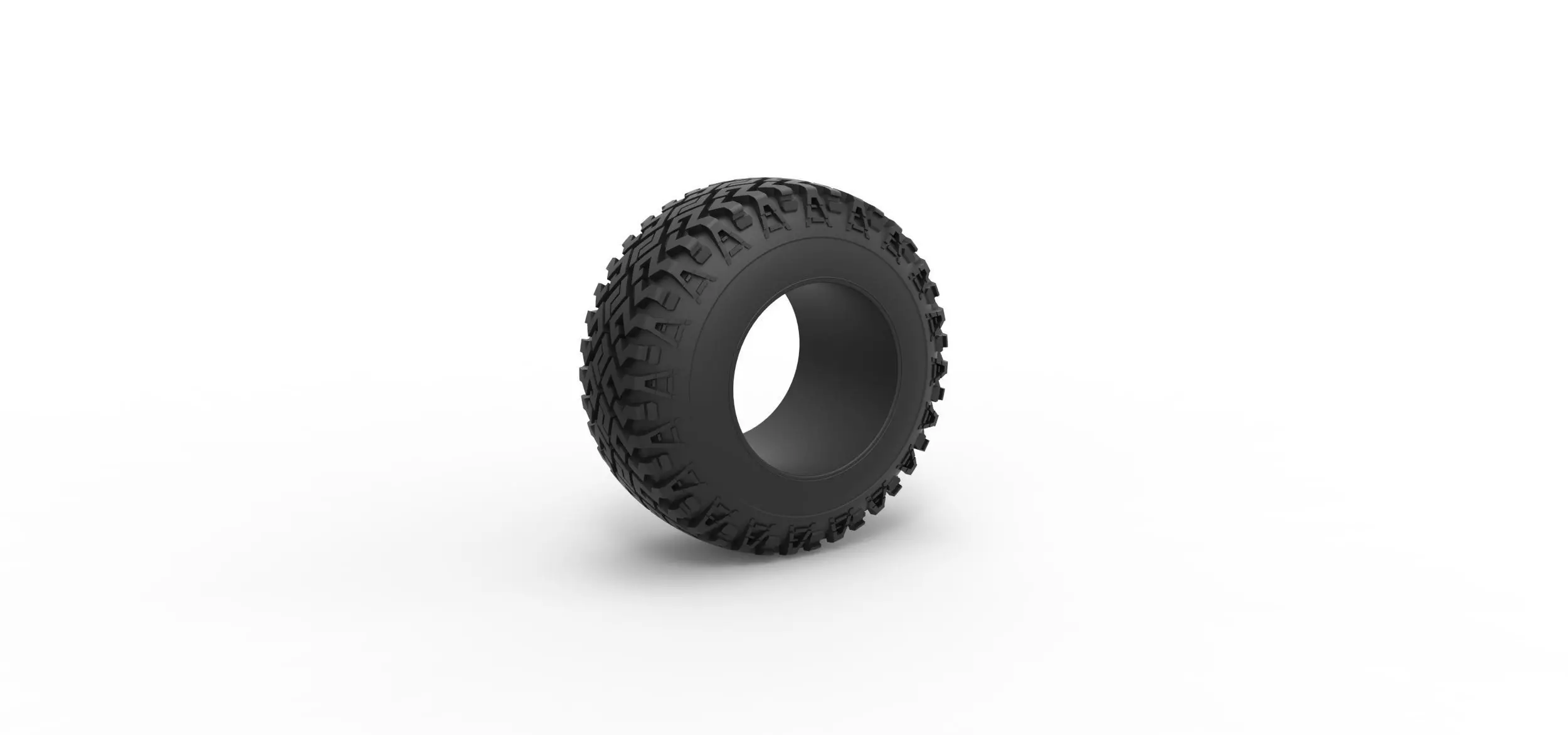 Offroad tire 126 Scale 1 to 25 3D print model_0