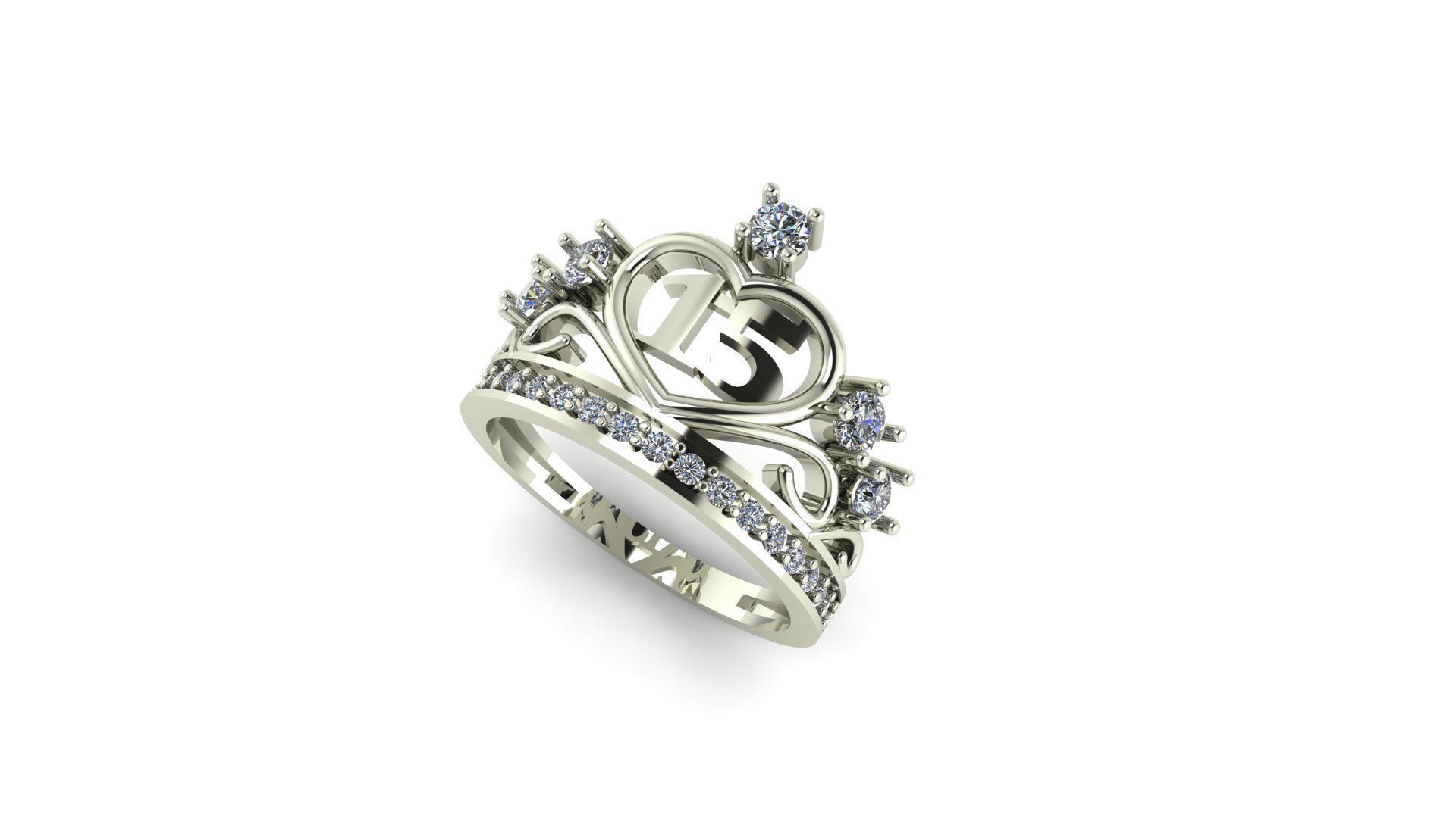 Teen Elegance The 15thYear Ring Symbolizes Graceful Transitions 3D print model_1