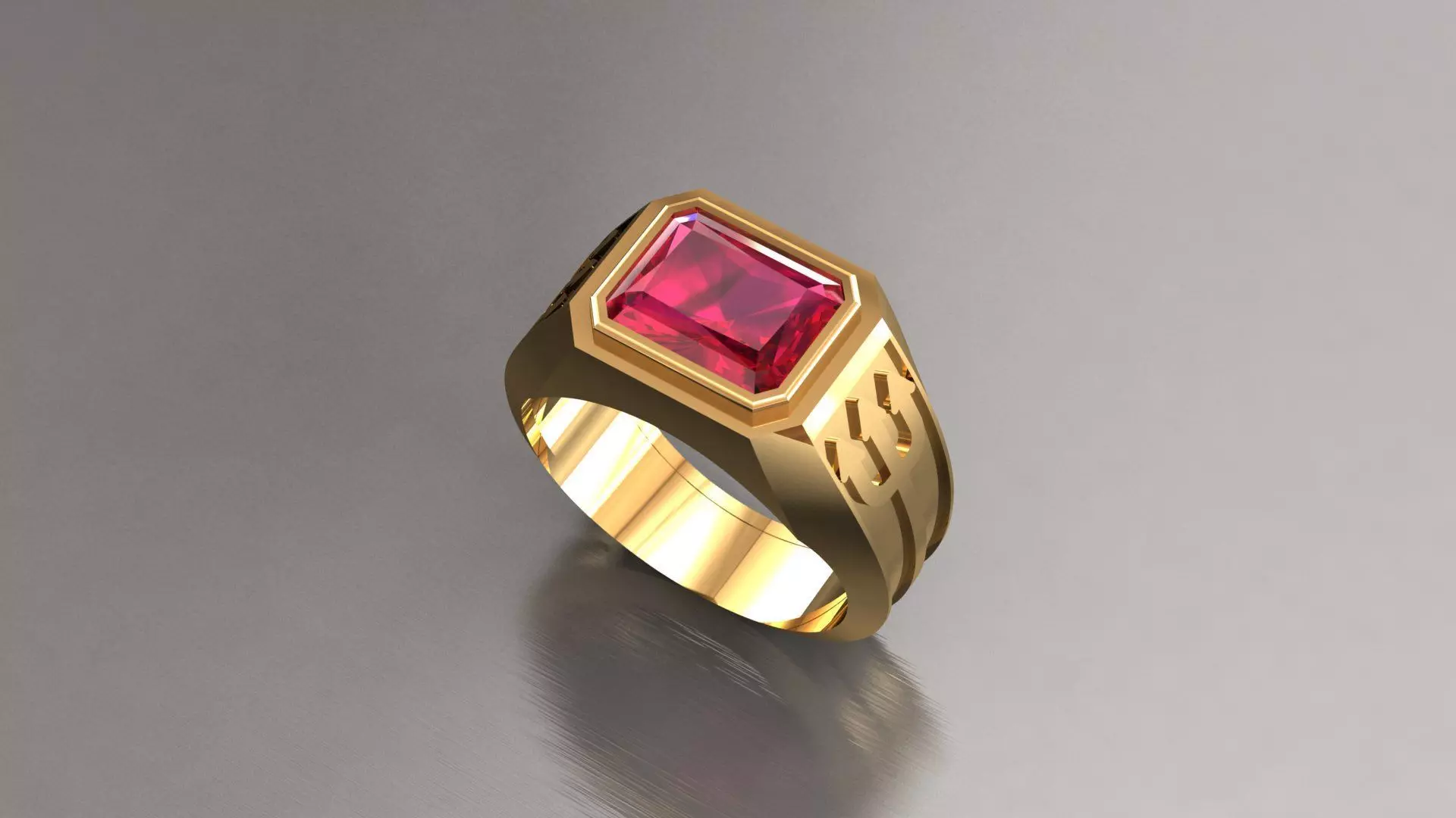 Sacred Harmony A Unique Ring Celebrating Spiritual Connection 3D print model