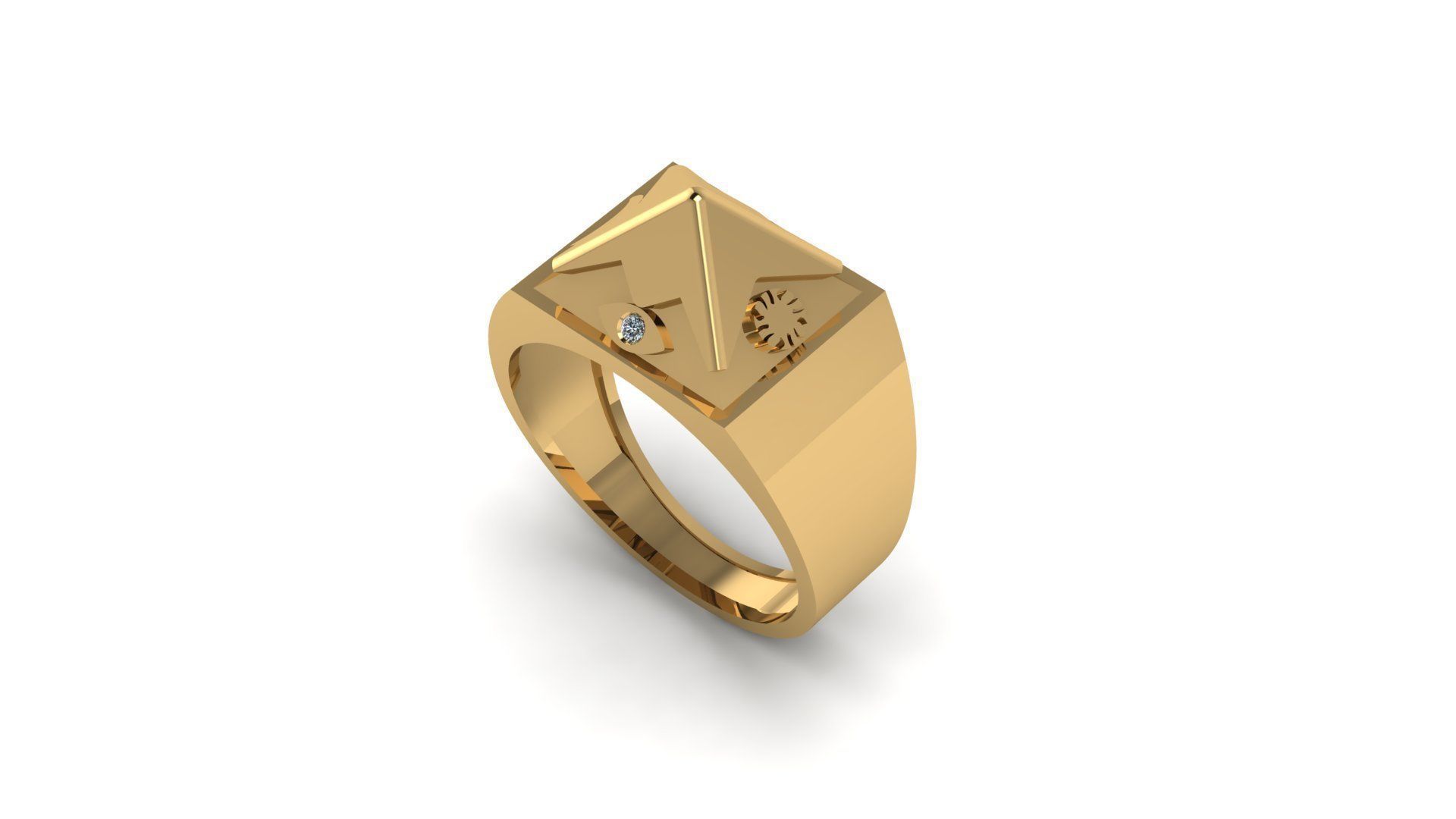 The Symbolic Elegance Unveiling the Meaning Behind Masonic Rings 3D print model_2