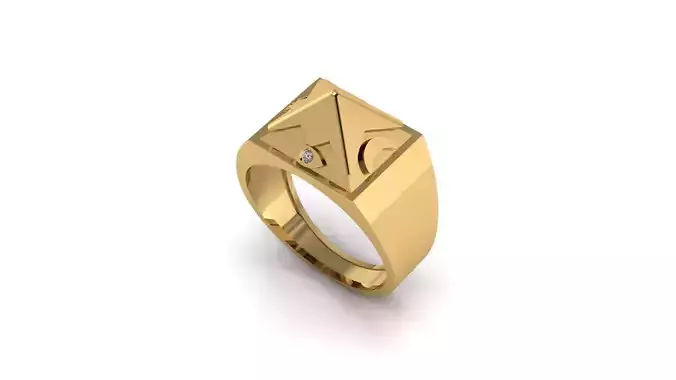 The Symbolic Elegance Unveiling the Meaning Behind Masonic Rings 3D print model