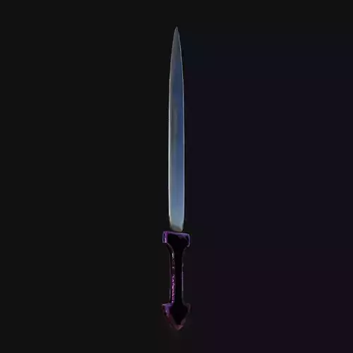 Chrono Crusader Time Bending 3D Model Sword for Digital Adventur
