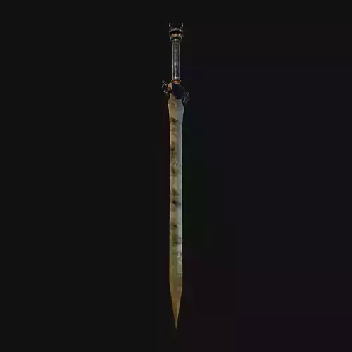 Cybernetic Claymore Robust 3D Model Sword for Digital Knights