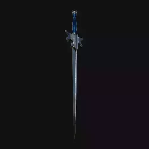 Cybernetic Claymore Robust 3D Model Sword for Digital Knights