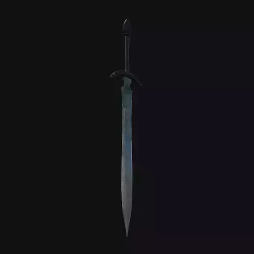 Pixel Paladin Noble 3D Model Sword for Digital Crusaders