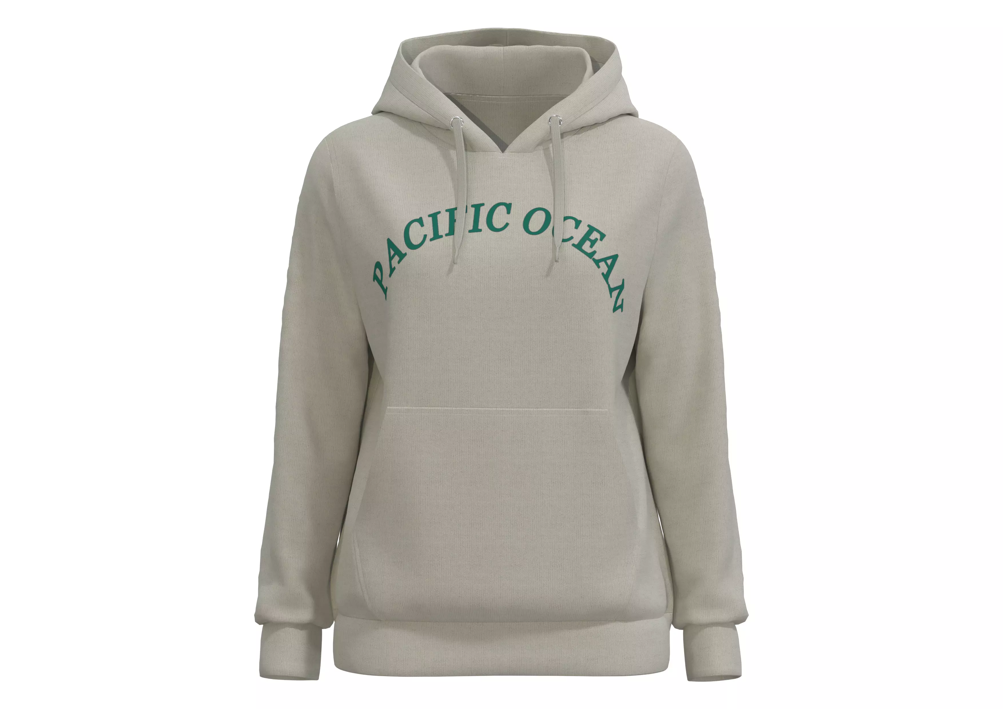 Apricot printed hooded casual Hoodie Free low-poly 3D model