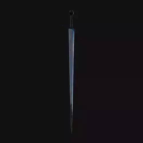 Cyber Samurai Katana Elegant 3D Model Sword for Digital Ronin