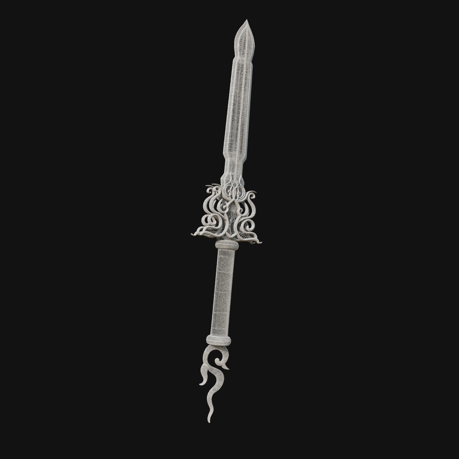 Quantum Quicksilver Swift 3D Model Sword for Digital Speedsters 3D model_3