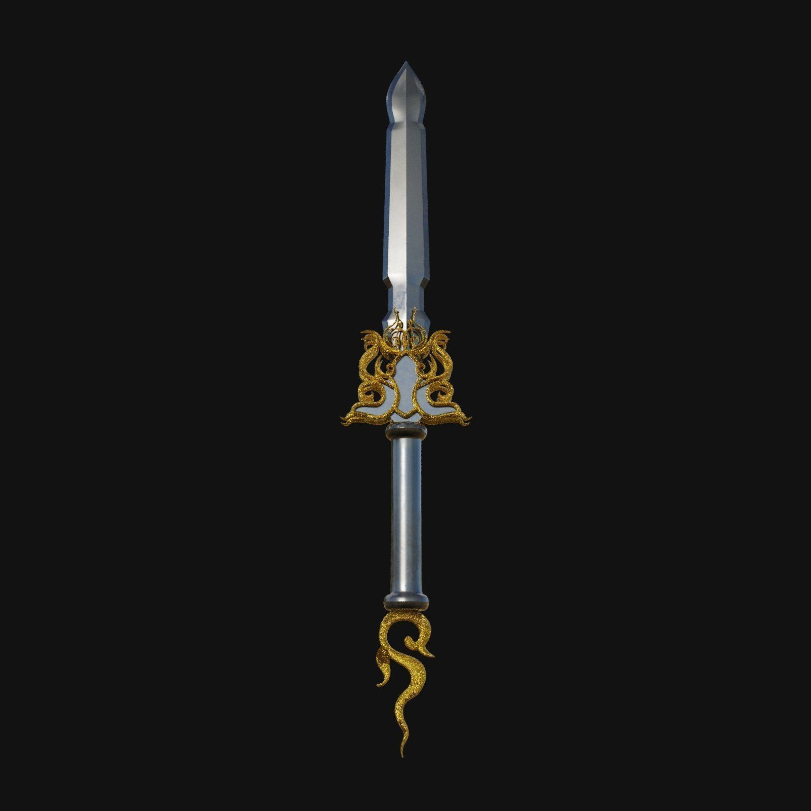 Quantum Quicksilver Swift 3D Model Sword for Digital Speedsters 3D model_2