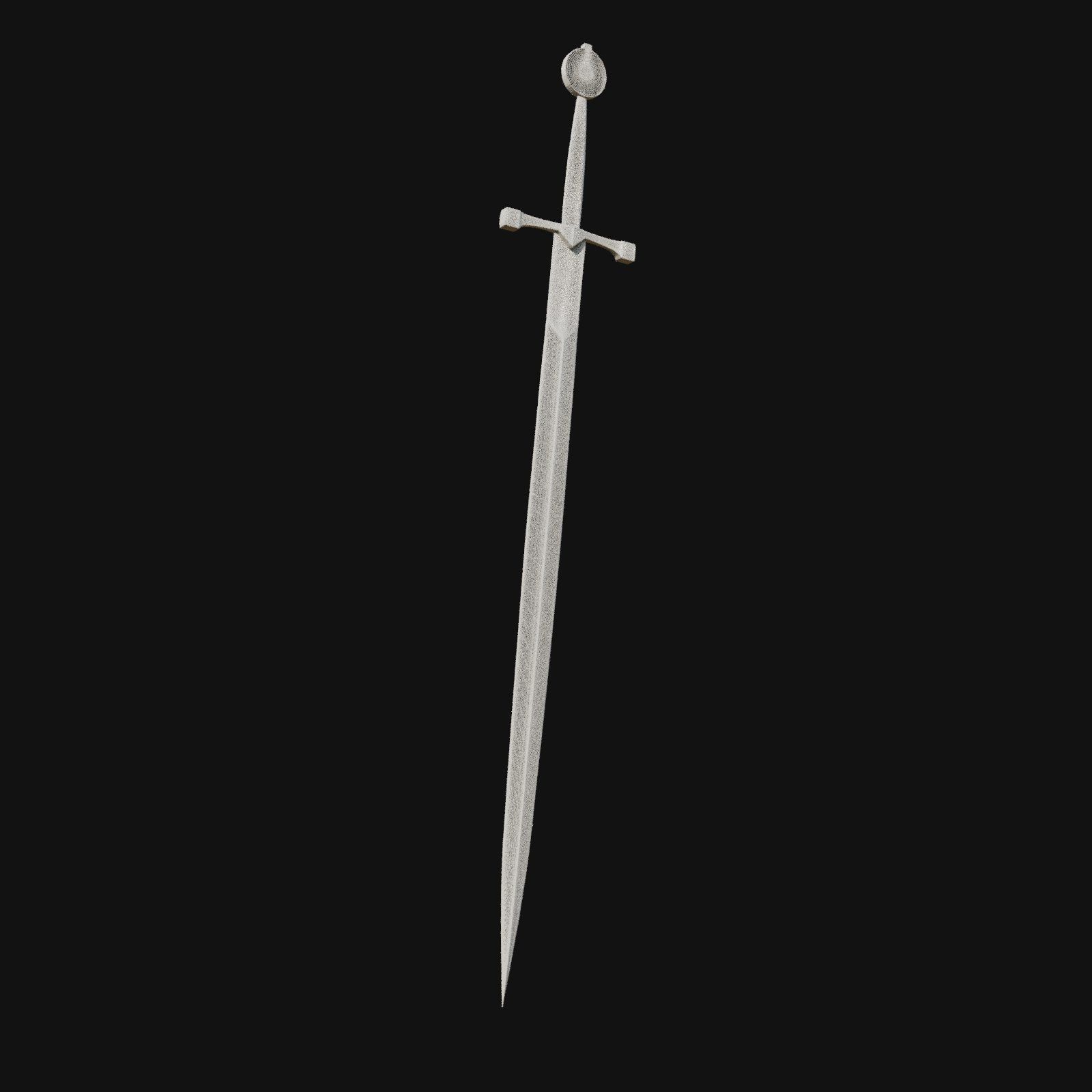 Pixel Paladin Noble 3D Model Sword for Digital Crusaders 3D model_3