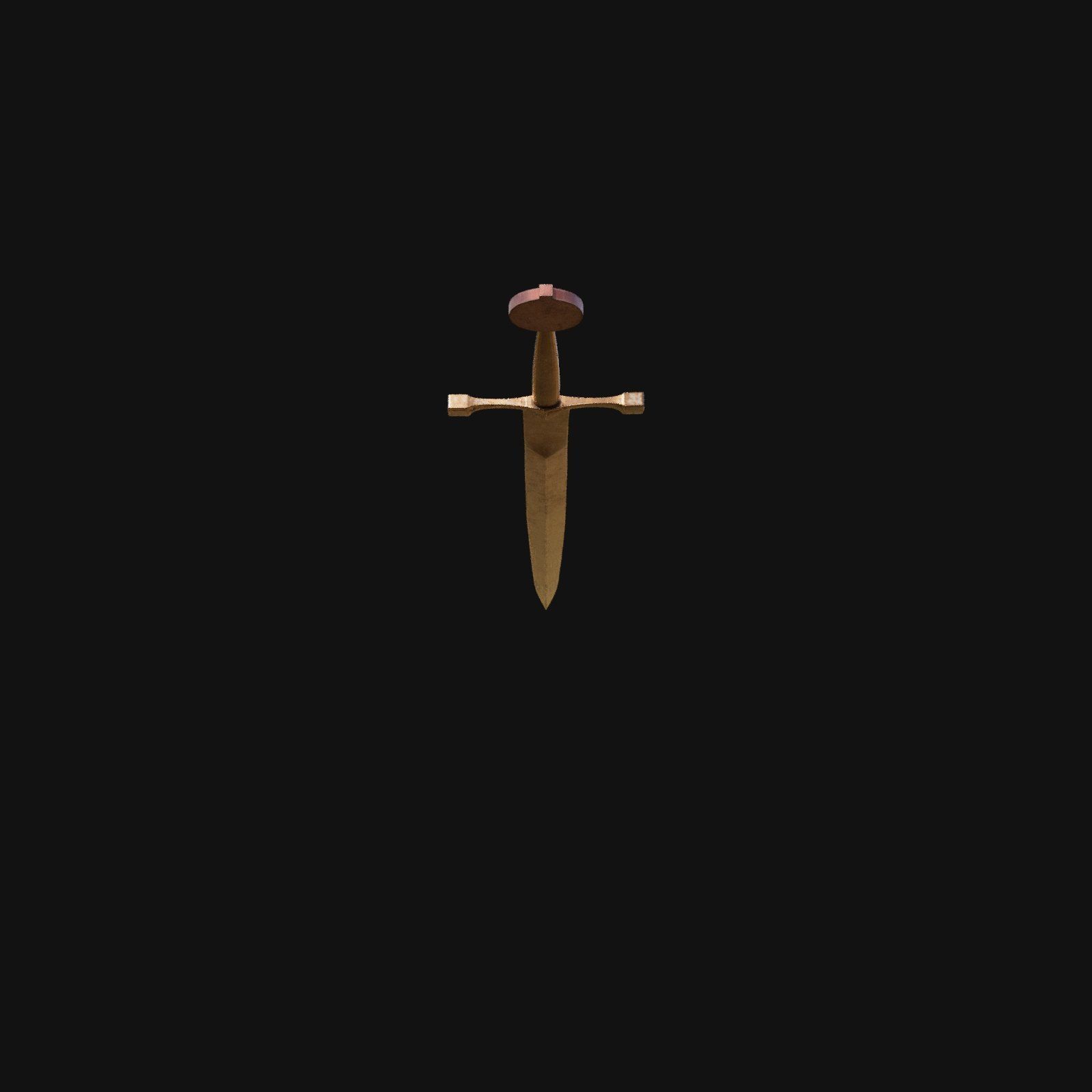 Pixel Paladin Noble 3D Model Sword for Digital Crusaders 3D model_6