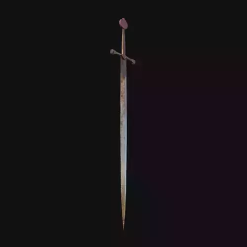 Pixel Paladin Noble 3D Model Sword for Digital Crusaders