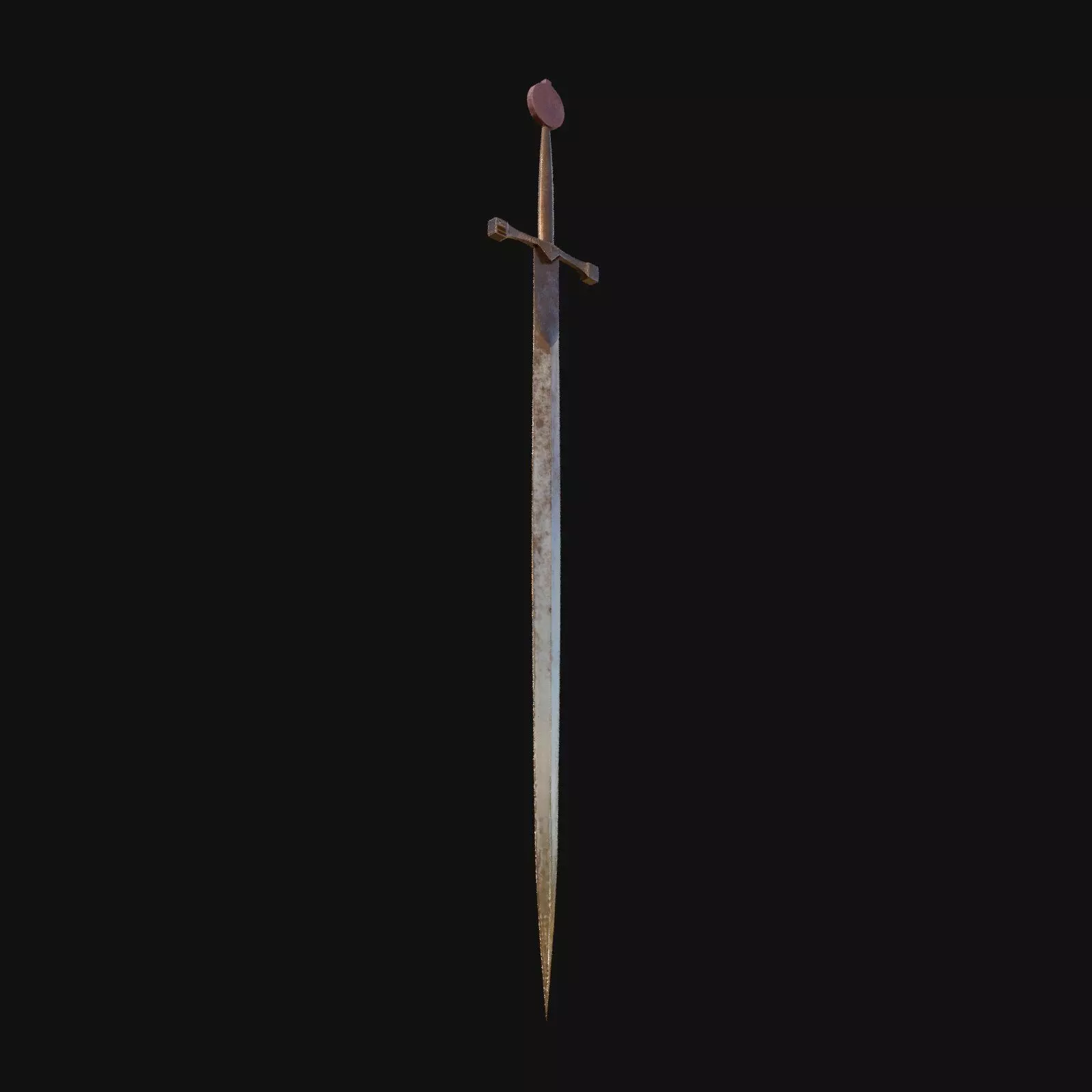 Pixel Paladin Noble 3D Model Sword for Digital Crusaders 3D model_0